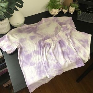 Purple tie dye pajamas